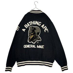 Vintage Bape Early 2000's Y2K General Made Baseball Sweat Varsity Jacket Small